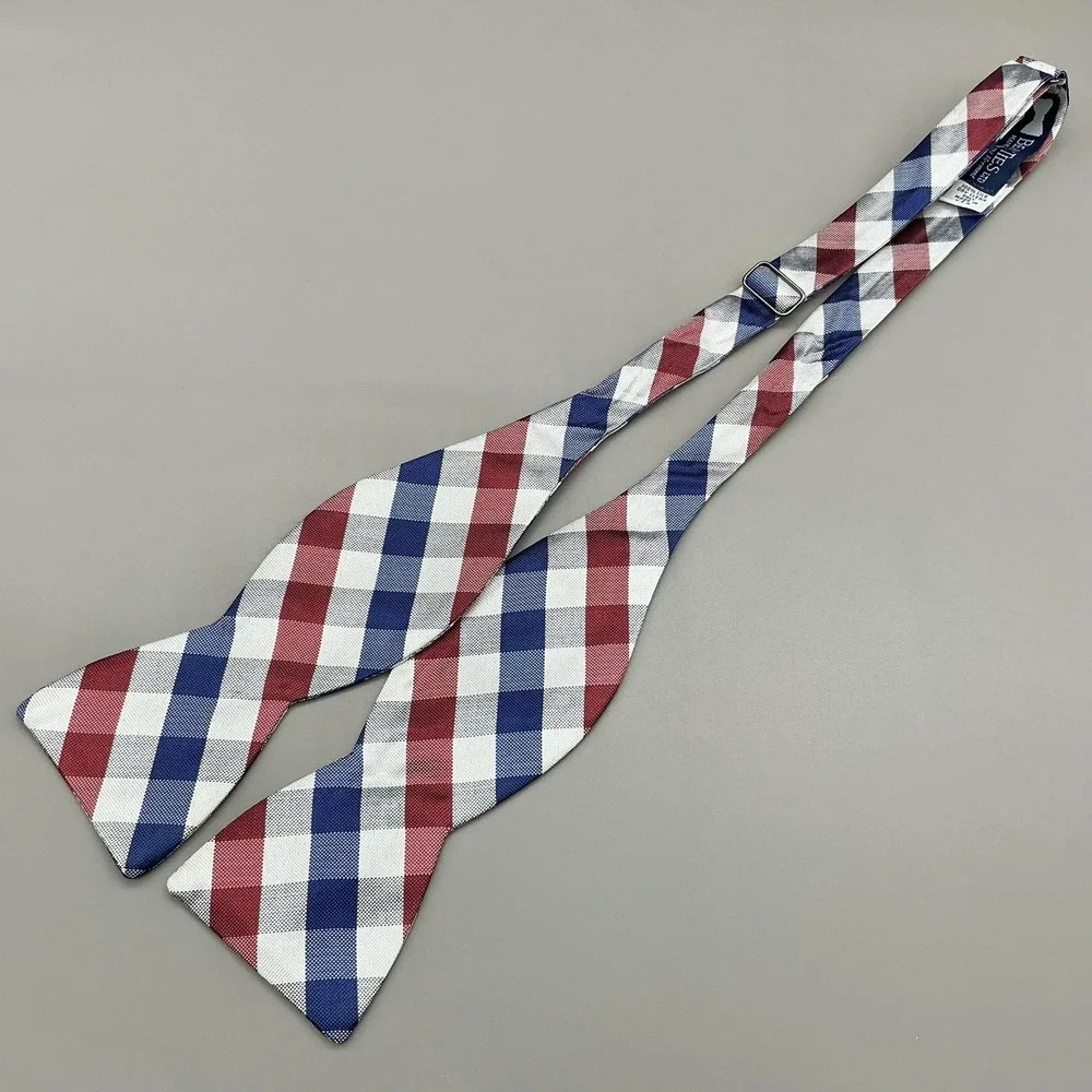 Beau Ties Ltd Bow Tie Mens One Size Multicolor Silk Plaid Adjustable USA